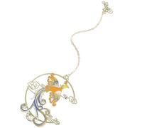 DEARMAMY Marque-Page en Métal Creux Style Chinois Vintage avec Pendentif Dragon et Phénix Signet Classique Élégant Accessoire de Lecture pour Étudiants et Amateurs de Culture Présent