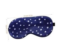 DEARMAMY Masque De Sommeil Opaque En Tissu Imitation Soie, Forme Profilée Cinq Étoiles, Couleur Bleu Nuit, Léger Et Compact - Pour Voyage, Nuit Calme Et Repos - Cache-œil Confortable Pour Adultes
