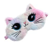 DEARMAMY Masque pour les yeux pour chats pour enfants Masque pour les yeux pour dormir masques pour les yeux oeillère endormie satin drôle masque de sommeil bandeau de dessin animé Peluche