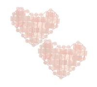 DEARMAMY Masque Yeux Forme De Cœur Quartz Outil De Massage Pour Yeux Cache-yeux Pour Dormir Esthéticienne Fournitures