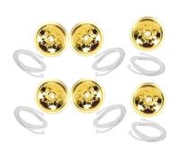 DEARMAMY Mèche Flottante pour Lampe à Huile Lot de Mèches Fibre avec Support Alliage Blanc Accessoires pour Lampe à Pétrole Cire et Bougies DIY