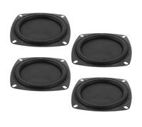 DEARMAMY Membrane de Haut-Parleur Passif et Réponse des Basses Améliorée 4 Pièces 4 Pouces Cadre en Fer Noir, Diffusion Sonore Large pour Systèmes Audio et Salle de Spectacle