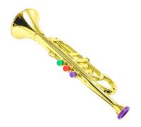 DEARMAMY Modèle de Trompette Professionnelle Simulée - Laiton en Bois Réaliste pour Jeu de Rôle, Jouet Éducatif, Accessoire D'orchestre