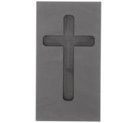 DEARMAMY Moule en Graphite Forme Croix pour Fusion et Coulée D'or, Creuset Haute Température, Petite Taille, Conductivité Thermique Élevée, Adapté Raffinage Alliages à Point de Fusion