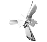 DEARMAMY Moulin à Vent en Acier Inoxydable Petit Modèle, Éolienne Métallique Réfléchissante pour Éloigner Pigeons et Oiseaux, Outil de Jardin Écologique pour Pelouse et Verger