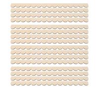 DEARMAMY Moulure Décorative en Bois Brut Festonnée 24 Pièces 40X3X03 CM pour Encadrement de Porte D’Armoire Bordure Soi-Même Baguette Murale Adaptée pour Salon Chambre et Bureau