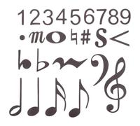 DEARMAMY Notes de Musique Magnétiques, Symboles de Notes sur Portée Magnétique, Réutilisables, Interactifs, Noir, pour Enseignants et Étudiants, Cours Particuliers à Domicile