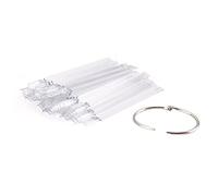 DEARMAMY Nuancier Vernis à Ongles 50 Bâtonnets Transparent Anneau Métallique Éventail pour Nail Art Professionnel Décoration Manucure Pratique Salon