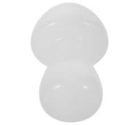 DEARMAMY Ornement Champignon en Cristal Blanc, Petite Figurine Portable Surface Lisse, Décoration Élégante pour Contemplation et Bureau à Domicile