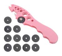 DEARMAMY Ouvre-flacon Médical Compact Rose 1 Ouvre-ampoules et 13 Meules Abrasives, Outil D'ouverture de Flacons en Verre pour Usage Hospitalier, Pharmacie et Laboratoire, Portable