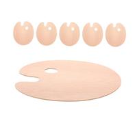DEARMAMY Palette Ovale en Bois 6 Pièces 20X30 CM avec Trou pour Pouce - Palette Artiste pour Aquarelle et Peinture à L’Huile - Outil de Mélange de Couleurs pour Projets Artistiques