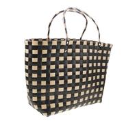 DEARMAMY panier à légumes tressé fourre-tout pour femme grand panier de paille fourre-tout de plage panier en rotin à main en osier panier vide en osier panier de plage PVC