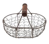DEARMAMY Panier à Œufs Multifonction Fer pour Bureau Corbeille à Fruits Créative et Rangement de Cuisine Panier de Stockage Décoratif Gris Noir