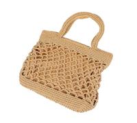 DEARMAMY Panier De Rangement à Bandoulière En Crochet Mini à Bandoulière Femme Sacs à Main Pour Femmes Sacs à Bandoulière D'été Pour Femmes Besace Macramé Fil De Coton Brown