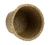 DEARMAMY Panier de Rangement Tressé en Algues Naturel, Support Multifonction pour Fruits et Déchets, Taille S 18x14 Cm, Panier de Stockage Maison Cuisine, Salle à Manger et Picnic