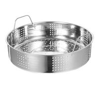 DEARMAMY Panier Vapeur Alimentaire en Acier Inoxydable 25 CM Grille Épaisse Poignées Pratiques Cuiseur Vapeur Cuisine pour Brioches et Raviolis Cuisson Rapide Adapté Maison et