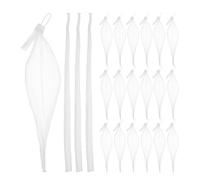 DEARMAMY Paquet en Filet pour Œufs 35 Cm Blanc Maille Fine Nylon Solide Boucle Petite Ouverture Fermeture Pratique pour Fruits Légumes Stockage 100 Pièces Écologique La Cuisine Voyage