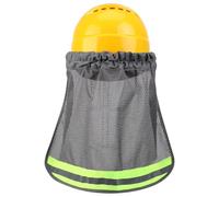 DEARMAMY Pare-Soleil Réfléchissant pour Casque de Chantier Ventilation, Protection Cou en Tissu Œil-de-Perdrix, Destiné aux Ouvriers de Chantier en Hauteur