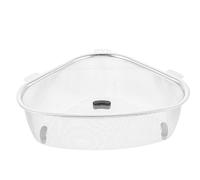 DEARMAMY Passoire Triangulaire pour Évier en Acier Inoxydable Crépine D’Angle Suspendue Panier Filtre Drainant Cuisine Support D’Égouttage Compact et Hygiénique