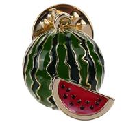 DEARMAMY Pastèque Émail Pin Fruits Broches Pins Broches Pastèque Broches Bijoux pour Anniversaire Col Revers Accessoires Sacs, 2.20X1.80X1.50CM, Zinc, No Gemstone