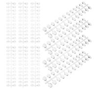 DEARMAMY Pastilles de Présentation pour Ongles Ovales Moyens Transparentes 12 Pièces 24 Conseils par Plaque Accessoires Professionnels pour Nail Art et Salon de Manucure à Domicile