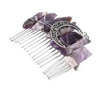 DEARMAMY Peigne à Cheveux Cristal Naturel Couronne Accessoire de Tête pour Mariages et Occasions Spéciales