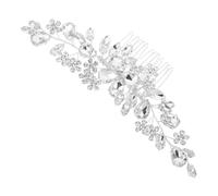 DEARMAMY Peigne à Cheveux Pour Mariée Épingle Ornée De Strass Et Fleurs Peigne Latéral Accessoire Coiffure Demoiselles Honneur