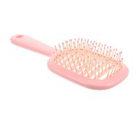 DEARMAMY peigne brosse antistatique brosse souple brosse lissante brosse à cheveux de voyage brosse à cheveux secs brosse à cheveux en plastique brosse à cheveux de poche ABS、TPEE rose
