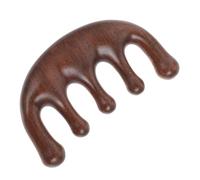 DEARMAMY Peigne de Massage méridien poil large masseur peigne à cheveux peigne de grattage guasha grattoir à main peigne de massage manuel Bois de santal Brown