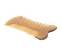 DEARMAMY Peigne double face statique peigne en corne cuir chevelu peigne large dame peigne à cheveux double face peigne Gua Sha peigne à dents larges grand peigne à dents cornes Olive Green