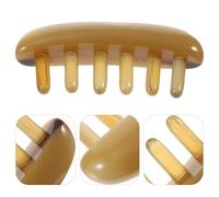 DEARMAMY Peigne Masseur Corne De Bœuf Outil De Soin Capillaire Massant à Gratter