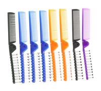 DEARMAMY Peigne Pliable Antistatique 8Pcs Peigne à Double Tête pour Cheveux Longs Voyage Compact pour Salon et Usage