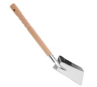 DEARMAMY Pelle à Cendres Acier Inoxydable avec Manche Bois Ergonomique Pelle Charbon Robuste pour Foyer Barbecue Camping et Jardinage Outil de Nettoyage Polyvalent pour Poêle à Bois et