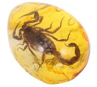DEARMAMY Pendentif Ambre Scorpion Charme en Pierre d'Ambre Spécimen d'Insecte pour Collier et Collection d'Ambre Couleur Aléatoire