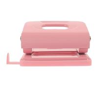 DEARMAMY Perforatrice à Feuilles Mobiles 6mm Double Trou Perforatrice Professionnelle pour Papier Rose Outils de Bureau pour École et Maison Fournitures de Bureau