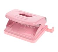 DEARMAMY Perforatrice Manuelle Métal Rose Macaron Double Trou pour Papier A4, Petite Perforatrice Artisanale Circulaire, Coupe-papier Pratique pour Bureau, École et Loisirs Créatifs