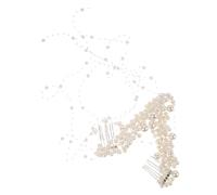 DEARMAMY Perle Gland Cheveux Accessoires Rideau Peignes à Cheveux Bourgogne Arrière-plan Accessoires De Cheveux De Mariée Para Peigne De Voile De Mariée Cheveux De Mariage Filet Blanche