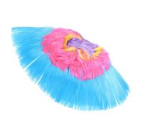 DEARMAMY Perruque Arc-ciel Pour Halloween Style Punk Déguisement De Fête Cheveux Naturels Couleur Vive