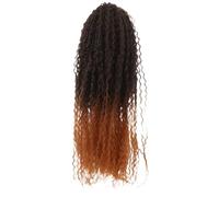 DEARMAMY perruque tresse africaine cheveux au crochet vague d'eau cheveux bouclés au crochet des extensions de Fil haute température Brun