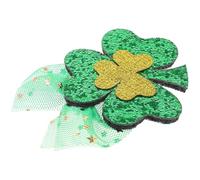 DEARMAMY Pince à Cheveux Saint-Patrick en Voile Tulle Vert Barrette Trèfle pour Femmes et Adolescentes Accessoire de Fête et Photo pour Déguisement Clip Léger et Réutilisable