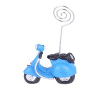 DEARMAMY Pince Mini Résine Forme de Voiture Électrique Bleue pour Photos et Notes Support de Table Décoratif Stable pour Cartes Menus et Messages