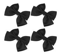 DEARMAMY Pinces Décoratives pour Chaussures à Talons Noirs 2 Paires de Clips à Nœud Faits Main Accessoires de Mode pour Femmes Ornements Élégants pour Mariage et Occasions Spéciales