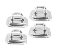 DEARMAMY Plaque d'ancrage de Sécurité pour Ordinateur Portable 4 Pièces, Base Métallique Robuste, Compatible Multi-modèles, Antivol Bureau et Voyage, Ancre Verrouillage Externe Noire