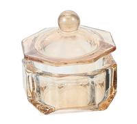 DEARMAMY Plat Pour Nail Art Verre Avec Couvercle Coupe Remplaçable Pour Liquide Bol à Ongles Pour Manucure