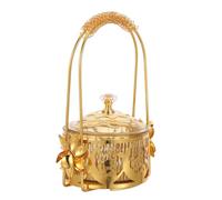 DEARMAMY Plateau à Bonbons avec Couvercle pour Fête de L'aïd, Récipient Décoratif Oriental en Plastique et Métal, Bol de Sucre Moyen-oriental pour Ramadan et Célébrations Islamiques,