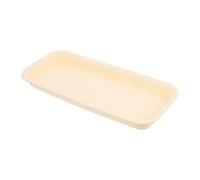 DEARMAMY Plateau de Drainage Rectangulaire pour Plantes en Résine, Bac à Plantes Beige Clair Petit Format 31x14x2,5 Cm, Soucoupe pour Pots D'intérieur et Jardinières, Accessoire
