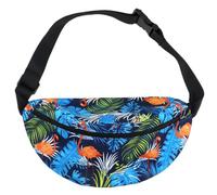 DEARMAMY Pochette Banane de Poitrine Imprimé Numérique, Nylon Bleu, Sport | Capacité Suffisante pour Essentiels Quotidiens, Fermeture Éclair Sécurisée, Style Décontracté Créatif, Usage Running