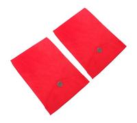 DEARMAMY Pochette de Rangement pour Écrits Religieux en Velours Côtelé Rouge 2pcs, Grosse Capacité, Couture Solide et Anti-poussière, pour Environnements Spirituels