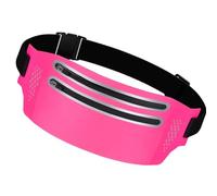DEARMAMY Pochette de Rangement pour Téléphone, Banane Fine à Double Zip | Port Confortable, Trou pour Écouteurs, Réglable, pour Vélo et Course à Pied, Style Distinctif