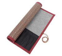 DEARMAMY Pochette Enroulable en Bois pour Pinceaux de Peinture et Calligraphie Étui Protecteur Résistant et Polyvalent pour Artistes Rangement Pratique pour Pinceaux Aquarelle et Stylos